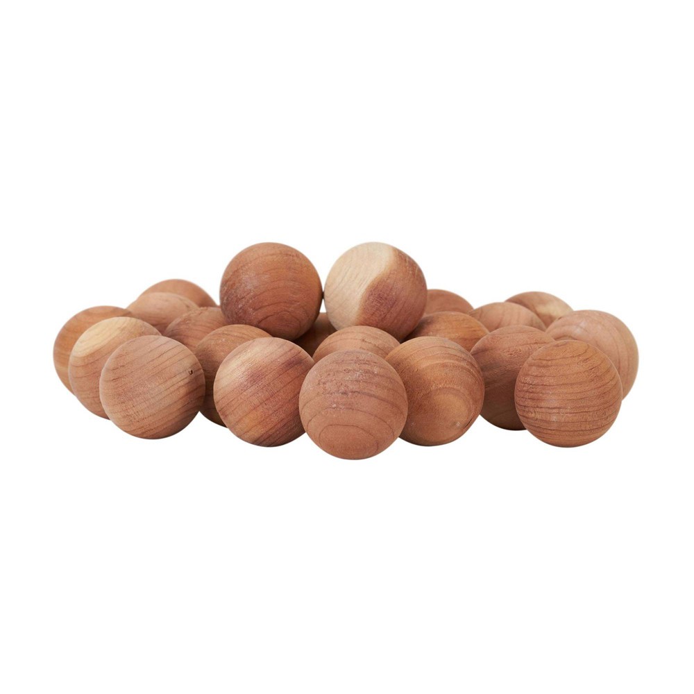 Household Essentials 24pk Cedar Fresh Balls Natural: Moth Balls for Closet, Cedar Blocks for Garment Storage, Beige