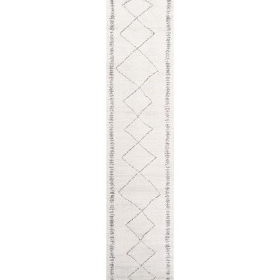 Handmade Cream and Gray Geometric Reversible Area Rug