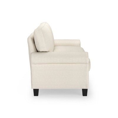 Copenhagen Classic Buttercream Linen 78" Sofa with Rolled Arms