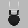 Women's Elegant One-Piece Swimsuit with Contrast Trim Stylish Cutout Design - Cupshe - 2 of 4