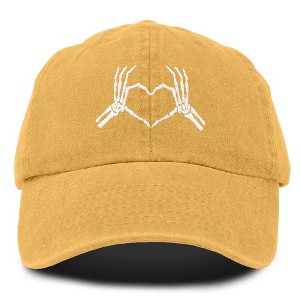 Dalix Heart of Bones Embroidered Cotton Dad Hat Adjustable Baseball Cap Womens - 1 of 4