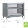 BreathableBaby Breathable Mesh 2-in-1 Mini Crib, Gray, Greenguard Gold Certified - 3 of 4