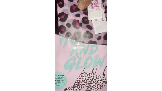 Holler and Glow Purrfect Pedi Foot Mask - Cheetah - 1.35 fl oz, 2 of 9, play video