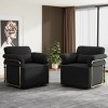 Swivel Accent Chair with 360 Degree Rotation,Upholstered Lounge Chair with Metal Legs,Modern Accent Chair for Living Room-Cuddlewood - 3 of 4
