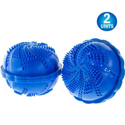 5 Star Super Deals 2 Eco Friendly Washing Cermaic Balls - All Natural, Checmical Free, Fragrance Free Laundry Detergent Alternative - Reusable - BLUE