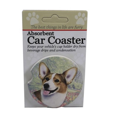 Car Coaster 2.5" Welsh Corgi Car Coaster Absorbant E & S Pet  -  Coasters