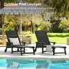 Chaise Lounge Chair with Table, 2-Piece, Outdoor Pool Lounge Chairs with Adjustable Backrest, Resin Patio Lounge Chairs with Wheels for Outside - 3 of 4