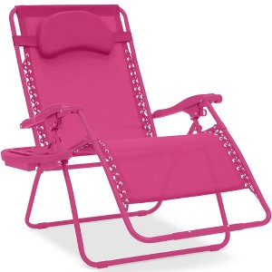 Best Choice Products Oversized Zero Gravity Chair, Folding Outdoor Patio Recliner w/ Cup Holder - 1 of 4