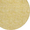 Gold And Ivory Floral Washable Indoor Outdoor Area Rug - 4 of 4