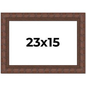PosterPalooza | 23x15 Wide Bamboo Picture Frame, UV Acrylic, 4 Finishes - Brown, Black, Silver, and Natural - 1 of 4