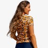 Calypsa Women's Plus Size V-Neck Short Sleeve Rashguard UPF 50+ Adele Swim Top - 2 of 3