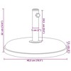 vidaXL Parasol Base Black Plastic and concrete base, iron tube Universal - 3 of 4