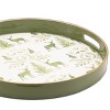 Round Deer and Pine Tree Print Tray 13.5"H - 2 of 2
