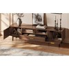 ORRD 75" Wood TV Stand with Rattan Doors – Modern TV Cabinet with Soft-Close Storage, Waterproof Finish & Drop-Down Door for Living Room - 3 of 4