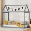 XIYUYEU Twin Size Floor Bed Modern House-Shaped Bed Frame for Bedroom, No Box Spring Required - 2 of 4