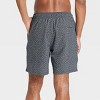 Men's 7" Geo Print Swim Trunk with Boxer Brief Liner - Goodfellow & Co™ Gray - image 2 of 4