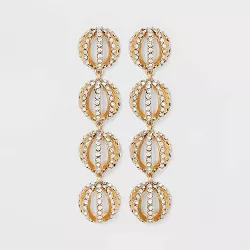 SUGARFIX by BaubleBar Crystal Sphere Statement Earrings - Gold