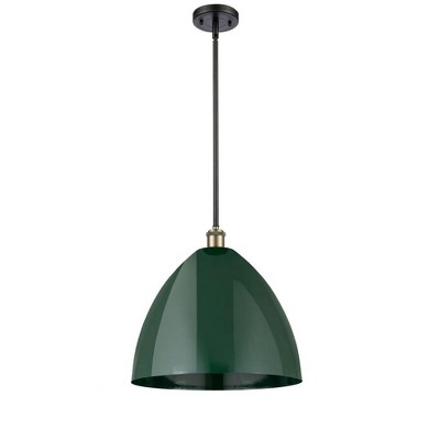 Plymouth Dome - 1 Light Stem Hung Pendant In Industrial Style-16.75 Inches Tall and 16 Inches Wide