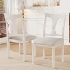 Set of 6 Dining Chairs Upholstered Dinner Chairs Armless Chairs with Padded Seat - Modernluxe - 2 of 4