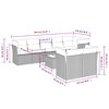 vidaXL 9 Piece Patio Sofa Set with Cushions Gray Poly Rattan - Beige and Gray With Table - 3 of 4