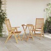 Garden Chairs Brown 52 x 64.5 x 108 cm Solid Acacia wood vidaXL - 3 of 4