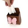 Unique Bargains 1 Pcs Car Trash Can Hanging Trash Bin 3.5" Length 2.0" Width 4.3" Height Pink Brown Faux Leather - 4 of 4