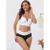 INSPIRE CHIC Women's Soft High Waist Stretch Breathable Tummy Control Cotton Briefs 6 Packs - image 4 of 4