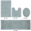 Edge Bath Rug 100% Premium Cotton Ultra-Soft Water Absorbent Tufted Solid Reversible 4 Piece Bathroom Rug Set for Machine Washable Bathmat - 2 of 2