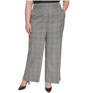 Calvin Klein Womens Whitney Houndstooth Business Casual Trouser Pants - 1 of 1