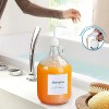 LunaLulinlk 2 Pack 1 gal Kitchen Glass Pump Dispenser Bottle for Laundry Soap 128 oz Clear - 2 of 4