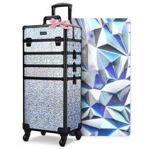 Byootique 4in1 Rolling Makeup Train Case Cosmetic Organizer Wheel - 1 of 4