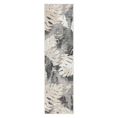 World Rug Gallery Arles Palm Floral Leaves Indoor/Outdoor Area Rug