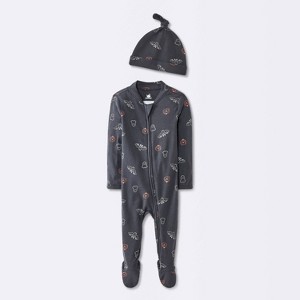 Pijama de Bebé Fantasma con Gorro - Cloud Island™ Gris Carbón