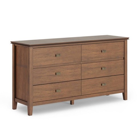 60 Stratford Bedroom Dresser And Media Cabinet Rustic Natural Brown Wyndenhall