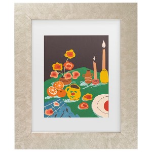 Trademark Fine Art - Gigi Rosado  Green table Matted Framed Art - 1 of 4