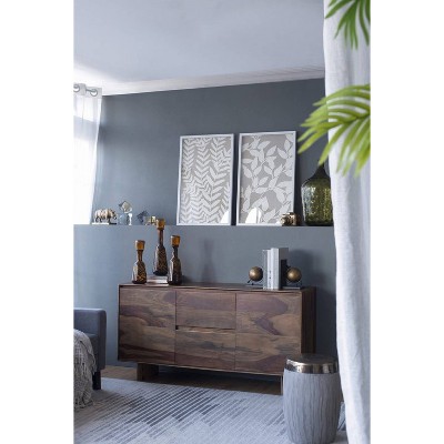 Set of 2 White Botanical Paper Shadow Box Wall Decor with MDF Frame