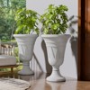 FONTOI 2 Pack Planters with Scalloped Rim, Outdoor Indoor Planters, Flower Plant Pots for Garden, Patio, Backyard, Porch, Gray, 15.75"*23.62"*15.75" - 2 of 4