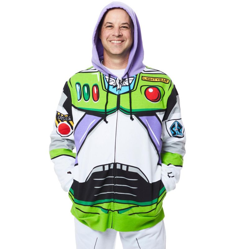 BuySeasons Toy Story Buzz Lightyear Mens Hoodie Costume, 1 of 4