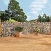 Collections Etc Realistic Faux Stone Privacy Fence Cover NO SIZE Brown - 2 of 4