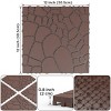 Syemin Carpet Tiles 44pcs Stone Texture Patio Deck Tiles, DIY Module Tiles Floor Tile for Porch Poolside Balcony Backyard, Brown, 12"*12"*0.8" - 3 of 4
