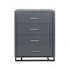 NicBex Modern Design Dresser,Chest of Drawers with Metal Legs,Wooden Dressers for Bedroom, Living Room,Hallway,Office,Study,Brown/Gray - 4 of 4