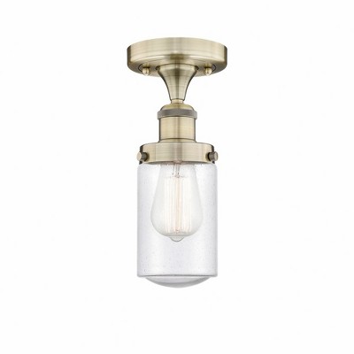 Dover - 1 Light Semi-Flush Mount In Industrial Style-8.25 Inches Tall and 6.5 Inches Wide