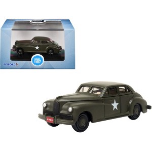 1942 Packard Clipper Touring Sedan "US Army Staff Car" Olive Drab 1/87 (HO) Scale Diecast Model Car by Oxford Diecast - 1 of 4