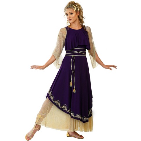 Halloweencostumes.com X Large Women Aphrodite Goddess Costume For Women,  Orange/purple : Target