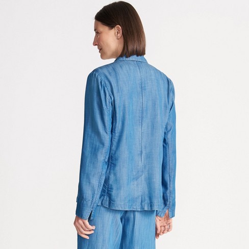 womens blazer mid indigo