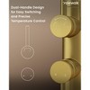 YAWWALK Double Handle Floor-Mounted Freestanding Tub Faucet with Hand Shower - 3 of 4