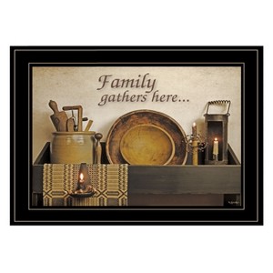 "Family Gather Here" By Susie Boyer, Ready to Hang Framed Print, Black Frame - 1 of 1