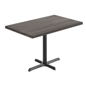 Flash Furniture Bennett Rectangular Solid Wood Commercial Indoor Tabletop with 23.75" x 29.5" Dining Height Rust-Resistant Cast Iron X-Base - 1 of 4