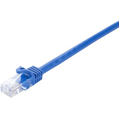 V7 Blue Cat5e Unshielded (UTP) Cable RJ45 Male to RJ45 Male 0.5m 1.6ft - 1.64 ft Category 5e Network Cable for Modem, Router, Hub, Patch Panel