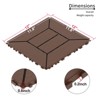 GlasFlength Carpet Tiles 44 Pack 12" Interlocking Deck Tiles, New Style, DIY Flooring for Patio Poolside Balcony Backyard, Multicolored, 12"*12"*0.8" - 3 of 4